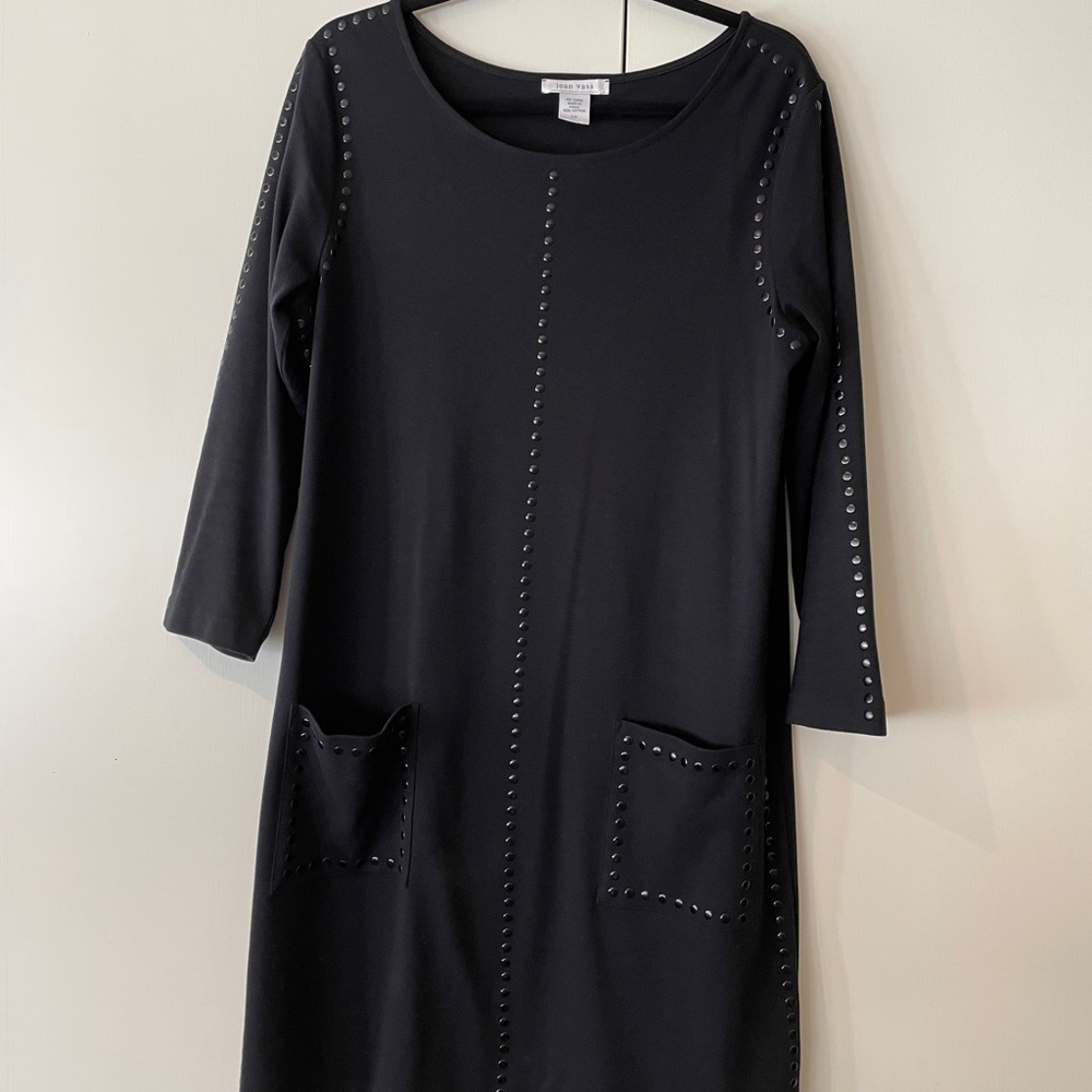 Joan Vass black knit dress